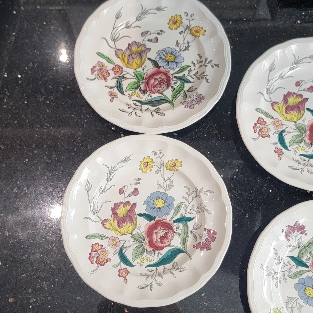 Spode Copeland Gainsborough S245J Bread Butter Plates 6.25 Inch Set of 4 England